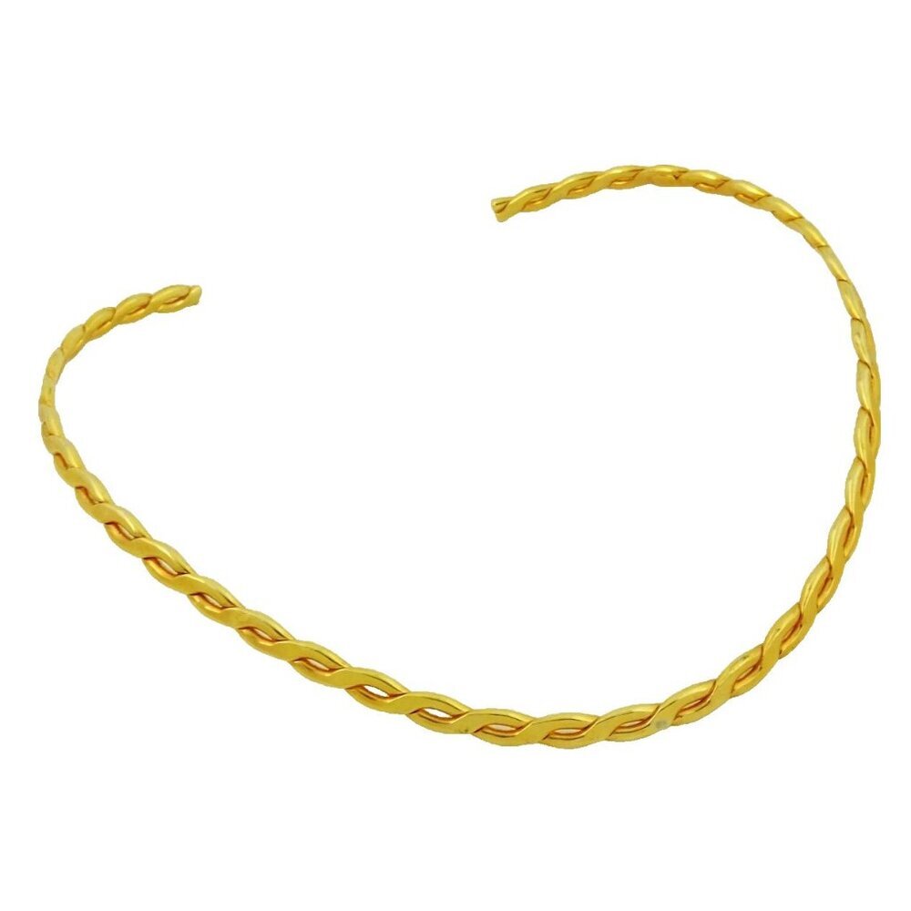 Vintage BEST Signed Gold-Tone Twisted Collar Choker Necklace